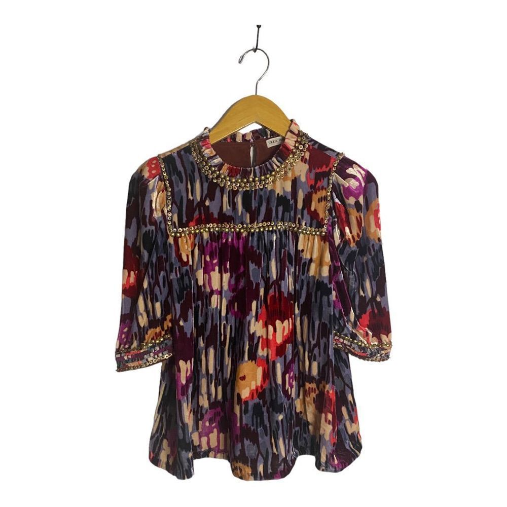 Ulla Johnson Valere Velvet Top Disco Floral Size 4